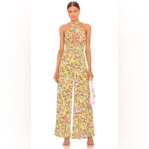 AFRM Multicolor Floral Halter Jumpsuit